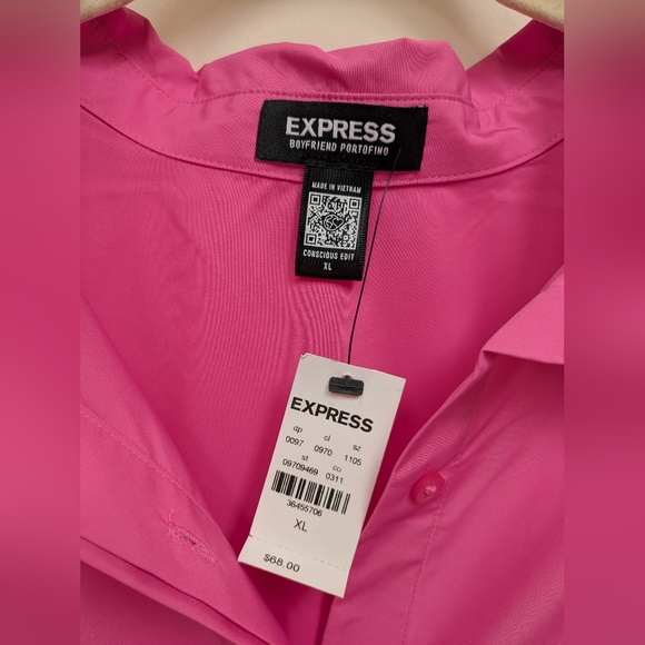 Express Pink Button Down Shirt - Picture 6 of 9
